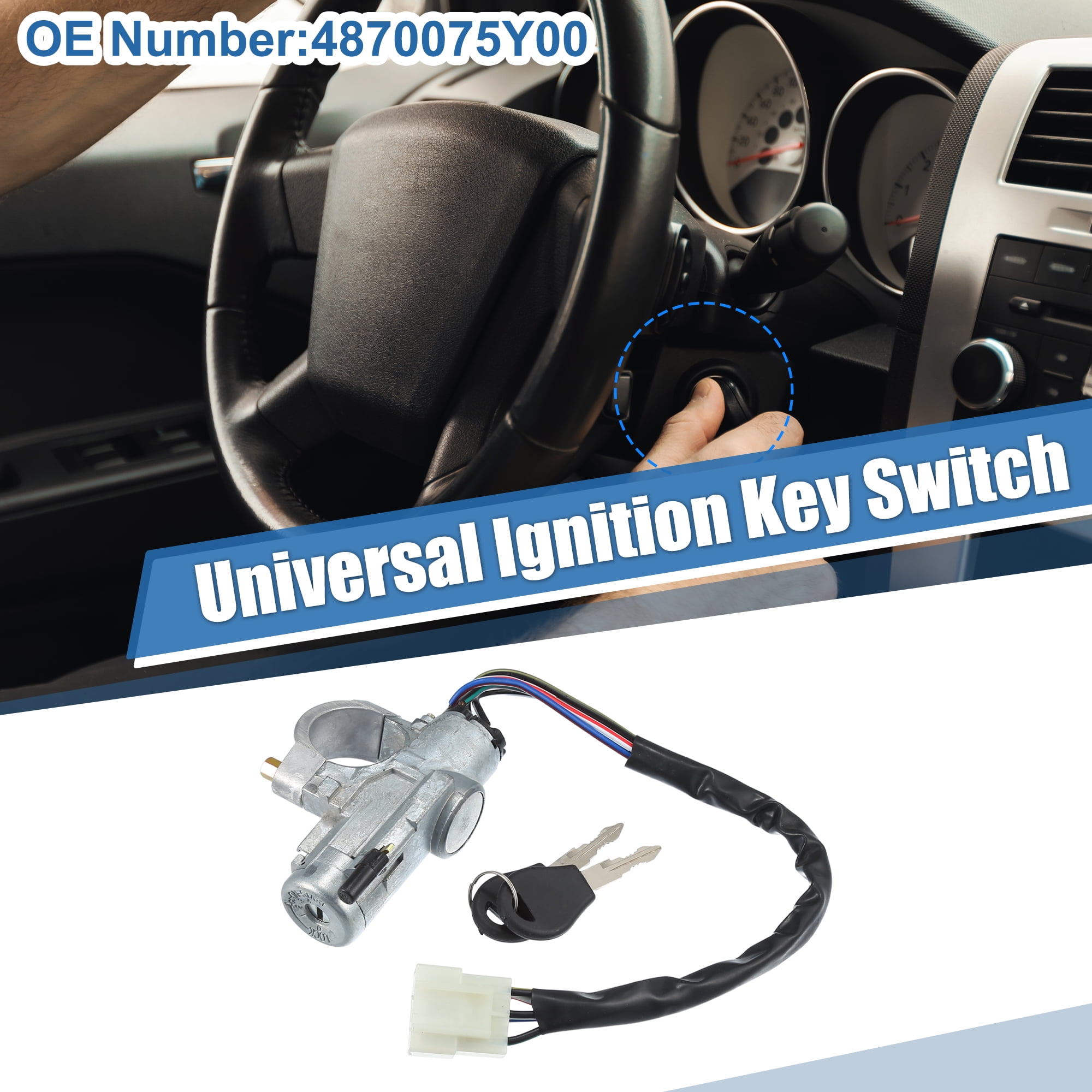 1 Set Car Ignition Switch Starter Switch with Keys for Nissan Sentra 2002-2006 No.4870075Y00
