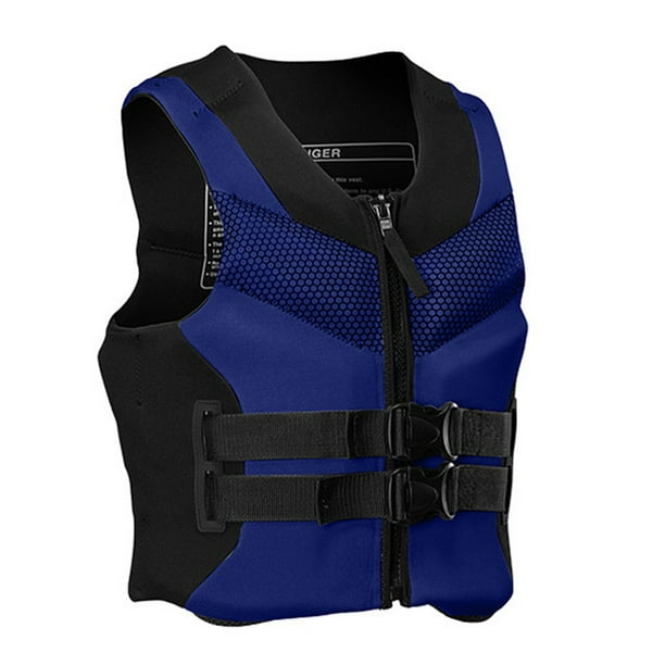 Matoen12 Gilet de Sauvetage Classique Ajustable pour Adultes Gilet de Sauvetage Flottant pour Bateau Natation Sports Nautiques Tissu Epais en Nylon a Sechage Rapide Coton Perle Haute Flottabilite 1 Pc...