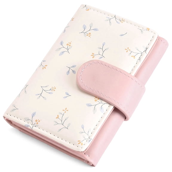 LOUEBICA Small Wallets for Women Trifold Vegan Leather Wallet RFID Blocking Card Holders with ID Window