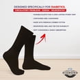 thumbnail image 4 of 12 Pairs Men's Diabetic BLACK CREW SOCKS "Cotton & Circulatory Health "  Fit Shoe Size 12-14 (Socks Size 13-15), 4 of 6
