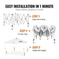 thumbnail image 5 of VEVOR Pop Up Canopy Gazebo Party Tent 10 x 10 ft with Portable Bag Camping - White White, 5 of 5
