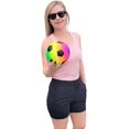 thumbnail image 7 of Neon Rainbow Colors Sports Balls (6") Vinyl. Football, Volleyball, Basketball, 7 of 7