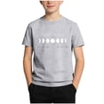 thumbnail image 2 of ITSAME Boys Cotton T-Shirts Crewneck Tops Luminous Print Kids Short Sleeve Graphic Tees Gray Size 11-12, 2 of 7
