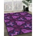 thumbnail image 2 of Ahgly Company Indoor Rectangle Patterned Dark Orchid Purple Area Rugs, 6' x 9', 2 of 6