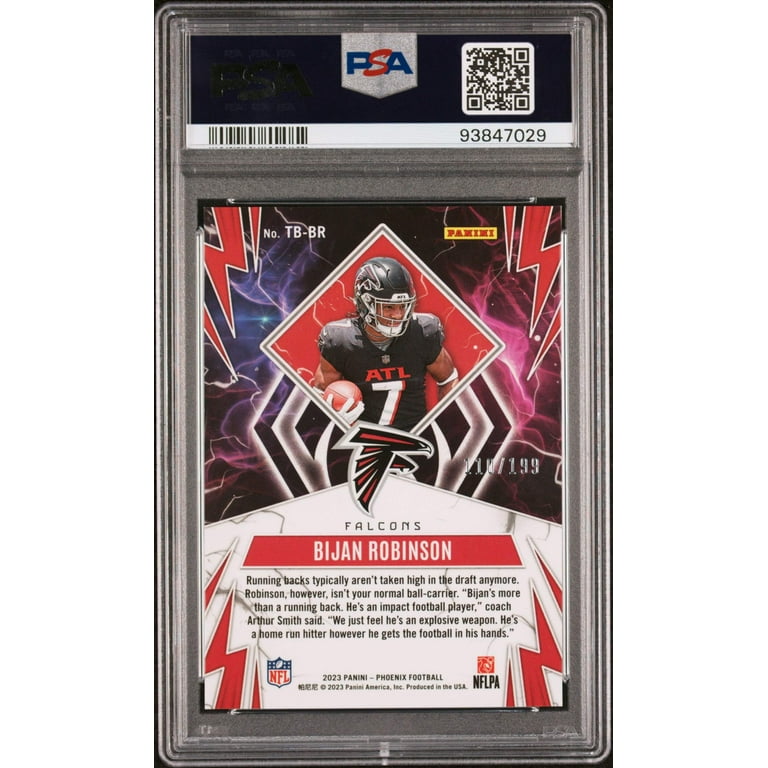 Graded 2023 Panini Phoenix Bijan Robinson #TBBR1 Thunderbirds Red