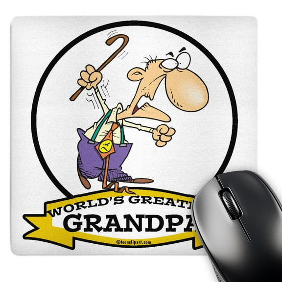 3dRose, Funny Worlds Greatest Grandpa Cartoon, MousePad