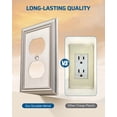 thumbnail image 2 of Placa de pared DEWENWILS Duplex Outlet de níquel cepillado, paquete de 4 unidades, 2 of 8