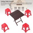 thumbnail image 3 of Modelo De Taburete De Mesa Para Casa De Muñecas, Escala 1:12, Mesa Plegable Para Ahorrar Espacio, Mesa Y Silla Para Casa De Muñecas, Taburete Rojo Exquisito Para Casa De Muñecas, 3 of 7