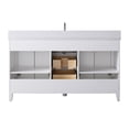 thumbnail image 6 of Vanity Art 60" Bathroom Vanity with Sink and Engineered Marble Top, Freestanding Storage Cabinet with 2 Drawers, 2 Shelves and 1 Flip Down Tray, 6 of 9