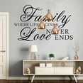 thumbnail image 3 of Family Where Life Never Love Ends Wall Stickers Art Room Removable DIY, 3 of 5