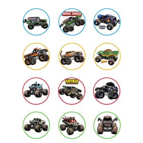 Monster Jam Officially Licensed Cake Topper And 24 Cupcake Topper Rings Walmart Com Walmart Com