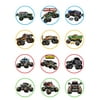 Monster Jam, Monster Truck, Grave Digger Edible Cupcake Toppers (12 Images)