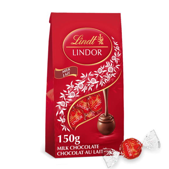 Lindt LINDOR Milk Chocolate Truffles, 150-Gram Bag, 150g Bag