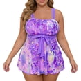 thumbnail image 1 of Plus Size Bathing Suit Tops for Women Split Print Swimsuit Bikini Set Polyester Regular Length 1 Top, 1 of 5