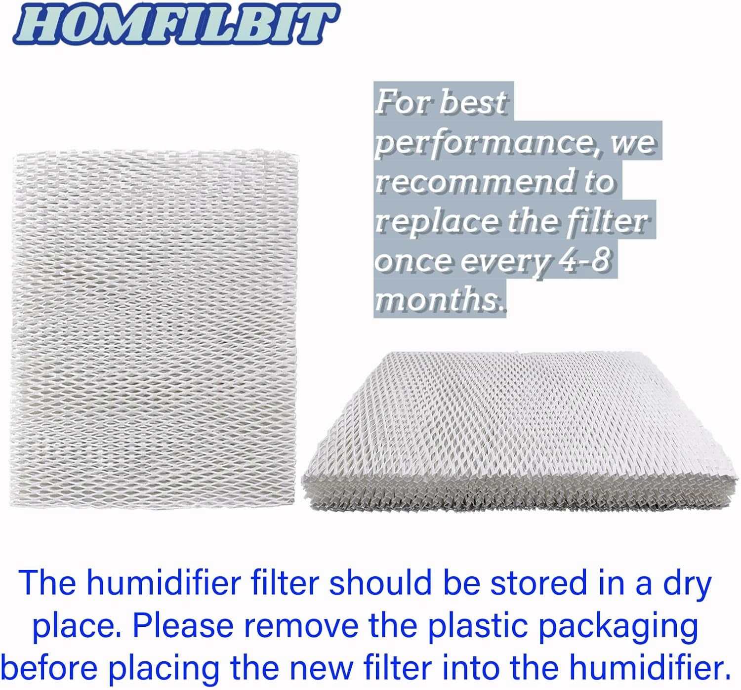 Replacement HC26P Humidifier Wick Filters Compatible with Honeywell HE260 HE265 HE360 HE365 HC26E1004 HC26E1002-U HC26A1008 Humidifiers 350 360 560 568 600 700 760 769, 2 Pack