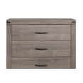 thumbnail image 4 of DeeHome Brownish Gray Finish 1pc Bedroom Chest of 5 Drawers Melamine Laminate Dark Metal Hardware Corner Rivets, 4 of 7