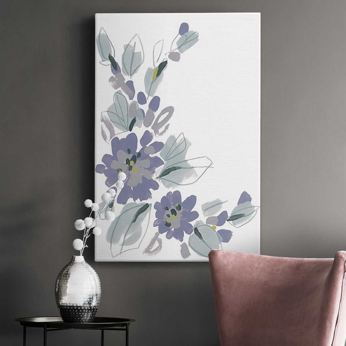 Periwinkle Patch III Premium Gallery Wrapped Canvas - Ready to Hang