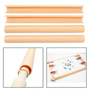 Handmade Needlework Frame Holder Hand Embroidery Hoops Needlepoint Stretcher Tapestry Scroll Frame Rectangle Portable for Cross Stitch Tools