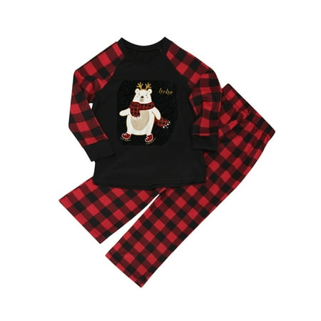 

Christmas Matching Pajamas for Family Holiday PJ Loungewear Sets Long Sleeve Tee & Pants for Family Sleepwear