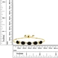 thumbnail image 3 of Gem Stone King 18K Yellow Gold Plated Silver Black Onyx and White Created Sapphire Tennis Bracelet for Women (8.20 Cttw, Gemstone Birthstone, Fully Adjustable up to 9 inch), 3 of 5