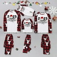 thumbnail image 2 of Lilgiuy Christmas Pajamas for Family Couples-2023 Xmas Holiday Matching Pjs Sets with Christmas Tree Deer Top and Plaid Pants for Christmas Morning Pictures (Kid), 2 of 5