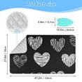 thumbnail image 2 of Hearts in Black Ironing Board Covers Heat Resistant Ironing Pad Mat Portable for Travel Washer Dryer Table, 2 of 6