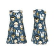 thumbnail image 7 of Honeii Winter Animal Friends Print Women's Sleeveless Dress, Loose Fit Casual Dress for Women, Summer Fashion Dress, 7 of 7