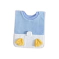 thumbnail image 2 of Babero para niños con forro impermeable que absorbe el agua para niños de 1 a 6 años, multiusos Pies de pato azul, 2 of 9