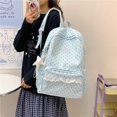 thumbnail image 2 of Women Polka Dot Lace Backpack, Large Capacity Trendy Dot Pattern Bag with Compartments&Pendant Cute Lightweight Backpacks for Travel, Shopping, Dating and Daily Use, 2 of 7