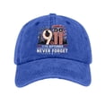 thumbnail image 2 of 9/11 Never Forget 11th September Baseball Cap - American Flag Vintage Washed Cotton Patriot Day Commemorative Hat, Adjustable Unisex Dad Cap for Men and Women, 2 of 6