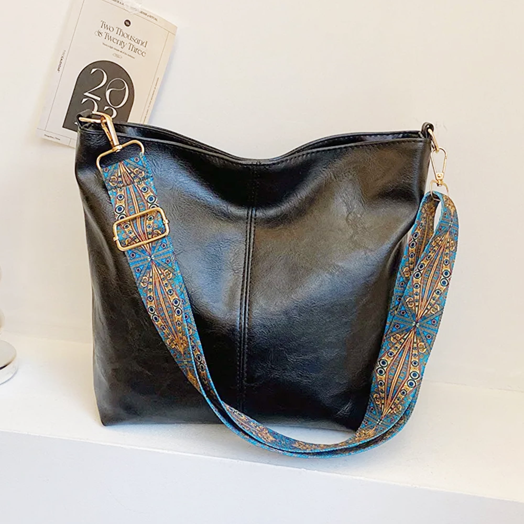 Hobo Bag for Women Crossbody Handbag Ladies Chic Shoulder Bags Black Purse