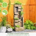 thumbnail image 6 of Outdoor Floor Standing Garden Water Fountains Rock Waterfall Fountain with LED Lights for Garden, Patio, Backyard, Deck, Porch and Home Art Decor, 6 of 6