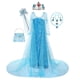thumbnail image 1 of Disney disfraz de Frozen para niñas, vestido de princesa Elsa con lentejuelas, Reina de la nieve, Halloween, fiesta de cumpleaños, graduación, ropa con capa Fivean unisex, 1 of 2