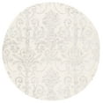 thumbnail image 2 of SAFAVIEH Bella Paula Damask Area Rug, Ivory/Grey, 5' x 5' Round, 2 of 11