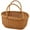 As Shown, variant on MERRYHAPY Light Brown Imitation Rattan Storage Basket with Round Handle for Home Use