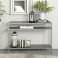 thumbnail image 4 of Evelyn&Zoe Ricardo 42" Wide Rectangular Console Table with Metal Shelves in Gunmetal Gray, 4 of 7