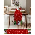 thumbnail image 3 of Ldtrchee Red Christmas Table Runner 36 Inches, Xmas Snowman Snowflake Tree Green Bed Runner Dresser Scarves Tabletop for Indoor Outdoor Parties/Ceremony/Banquet, 13"x 36", 3 of 8
