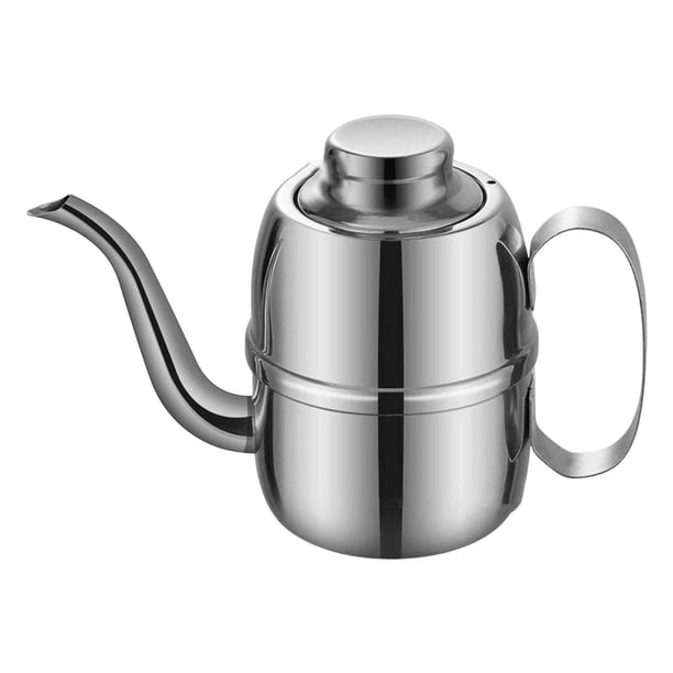 Botella de vinagre de acero inoxidable Contenedor de para restaurante Cocina Contenedor de aceite Jarra Vertedor de aceite Colador de aceite 14 de plata mayimx Dispensador de aceite de oliva