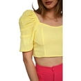 thumbnail image 4 of Crop top escote cuadrado, modelo 0680 (Amarillo) amarillo CH Roman Fashion Crop top 0680, 4 of 5