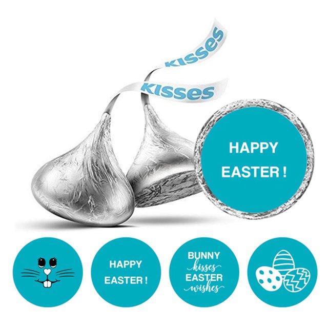 Darling Souvenir Easter Theme Stickers ForChocolateChocolate Labels 190 Pcs DIY-Turquoise Blue