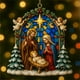 thumbnail image 4 of Uuiauoio Nativity Scene Christmas Ornament with Wreath Holy Family Decor, Festive Holiday Tree Decoration for Christmas Celebrations, Meaningful Keepsake Gift for Holiday Traditions, 4 of 6