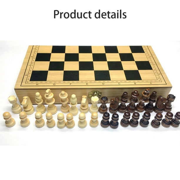 Wooden Chess Game Chess Board Foldable Travel Chess Board For Family Travel  Gift For Children And Adults 