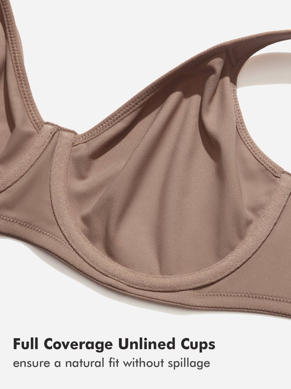 DELIMIRA Women's Inbarely Plus Full Coverage Bra Plus Size Underwire Unlined Seamless Bras
