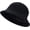 Black, variant on Women Cloche Bucket Hat Vintage Faux Wool Felt Hat Winter Warm Church Bowler Cap Ladies Fedora Fall Bell Round Cap