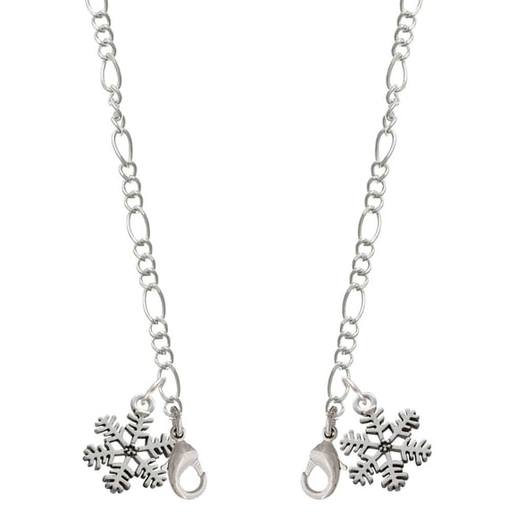 Silvertone Snowflake Silvertone Face Mask Necklace