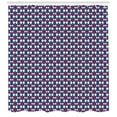 thumbnail image 3 of Abstract Shower Curtain, Retro Style Pattern with Curves Hipster Geometric Boho Tile, Fabric Bathroom Set with Hooks, 69W X 84L Inches Extra Long, Navy Blue Seafoam Dark Coral, by Ambesonne, 3 of 3