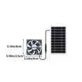 thumbnail image 4 of Ventilateur de Panneau Solaire Portable 2W 5V pour Cour Extérieure Ventilateur d'Extraction pour Animaux de Compagnie Petit Ventilateur Solaire DC5521 Interface de Sortie, 4 of 7