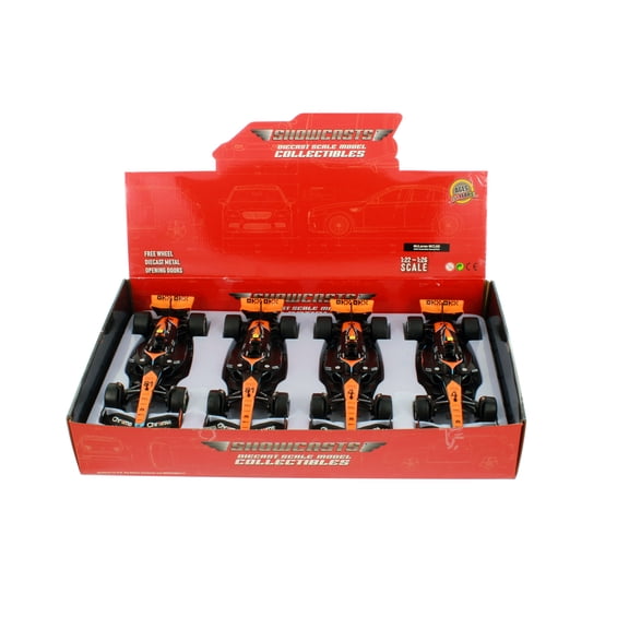 Box of 4 2023 McLaren MCL60 F1, #81 Piastri & #4 Norris - Showcasts 68287D - 1/24 Scale Diecast Model Cars