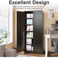 thumbnail image 5 of SISESOL Metal Storage Cabinet with 2 Doors and 6 Shelves,71" Lockable Garage Storage Cabinet,Black Metal Cabinets with Lock,Locking Steel Cabinets for Home,Office,Garage,Shop,School, 5 of 6