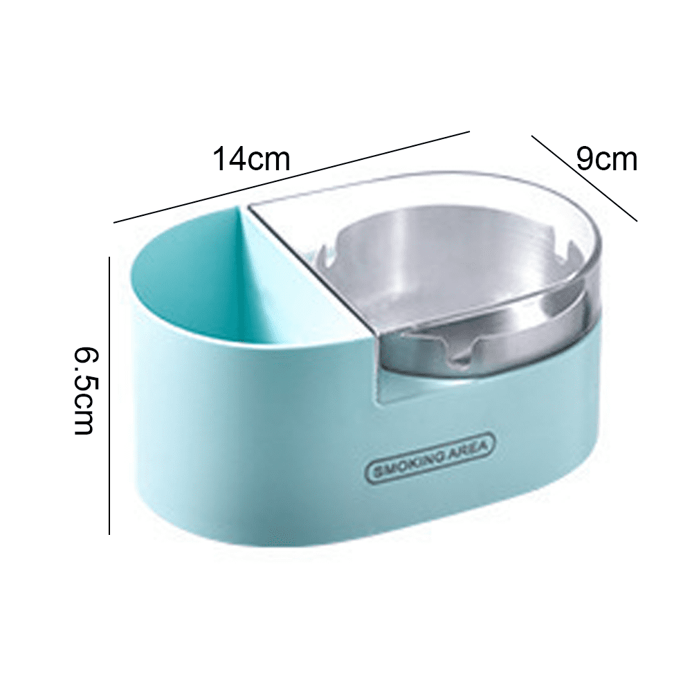 Wall Mounted or Desktop Smoking Ashtray with Lid for Cigarette,Covered  Windproof Ash Tray for Smokers, Ash Holder for Bathroom, Livingroom, Indoor  or Outdoor Use 